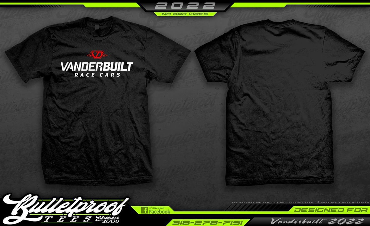 2023 VanderBuilt Race Cars Shirt (Black)